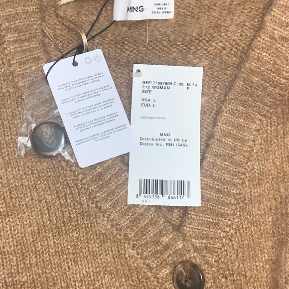 Button up Cardigan brown NWTS - Picture 7 of 9